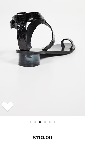 Harlowe black strappy sandals - Picture 5 of 8